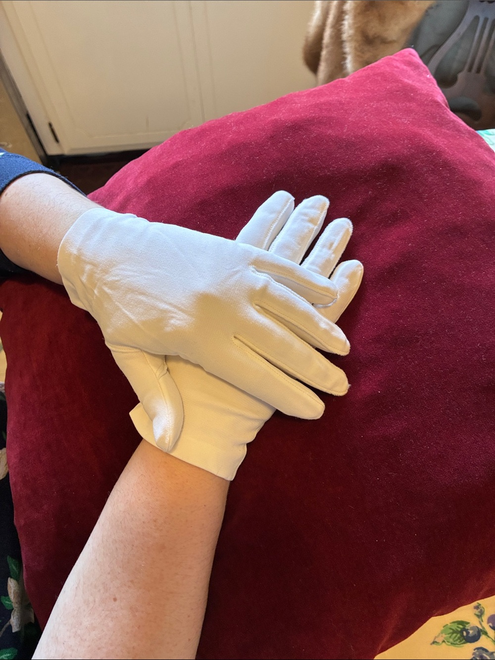 Vintage Cream Ladies Gloves